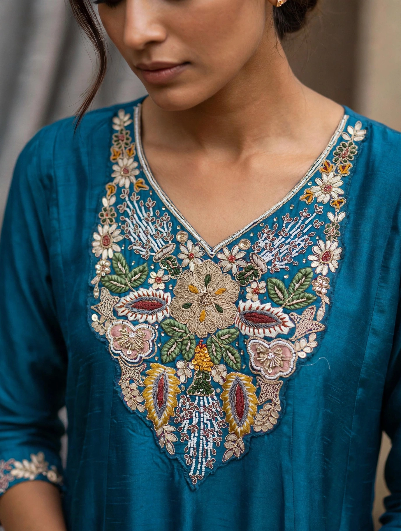 Rassion Silk Suit with Chinon Palazzo
